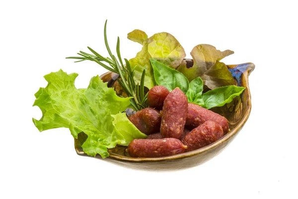 Salami sausages — Stock Photo, Image