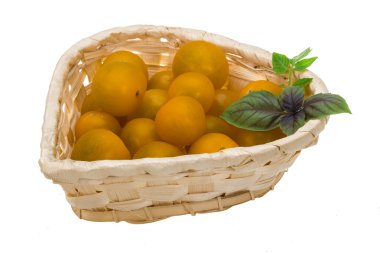 sarı parlak kiraz domates