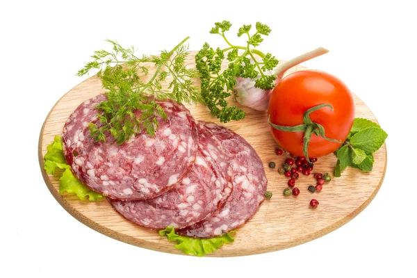 Salame com legumes — Fotografia de Stock