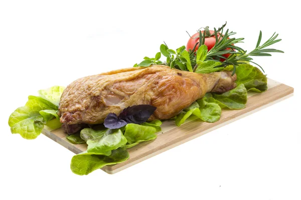 Perna de frango fumada — Fotografia de Stock