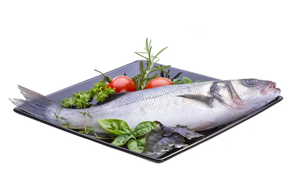 Raw seabass — Stock Photo, Image