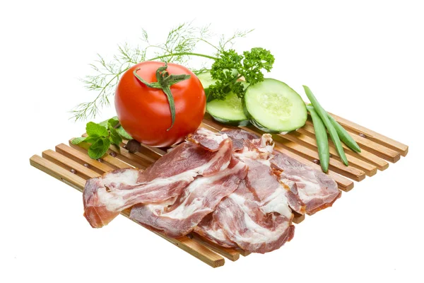 Bacon con verdure — Foto Stock