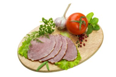 Olgun taze sebze jambon