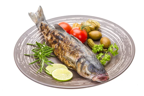 Roasted seabass — Stock Photo, Image