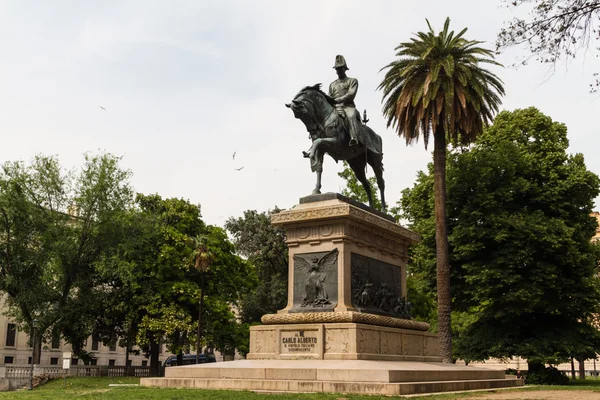 Statue of carlo alberto — Stock Photo, Image