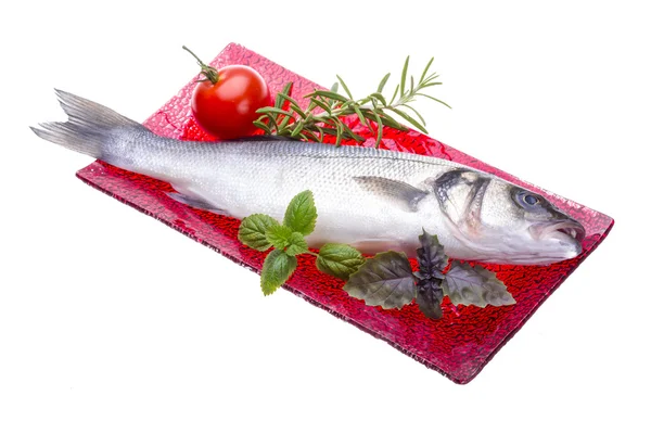 stock image Raw seabass