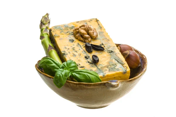 Gold cheese with mould — Stock Photo, Image