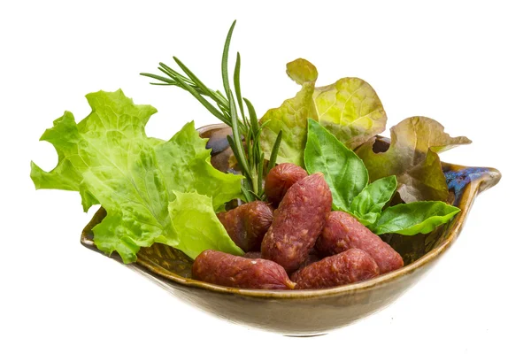 Salsicce di salame — Foto Stock