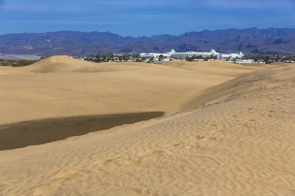 Maspalomas Duna - Pustynia na Wyspach Kanaryjskich Gran Canaria — Zdjęcie stockowe