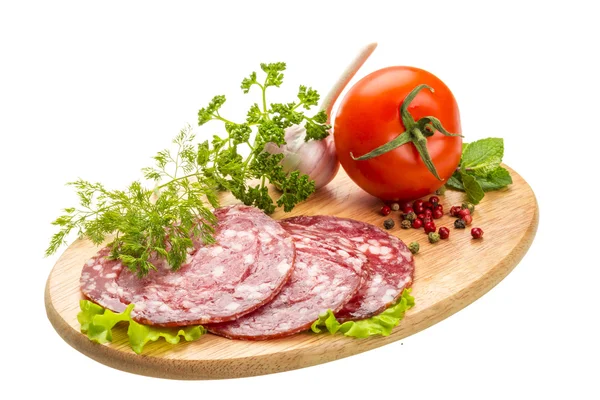 Fresh ripe salami — Stock Photo, Image