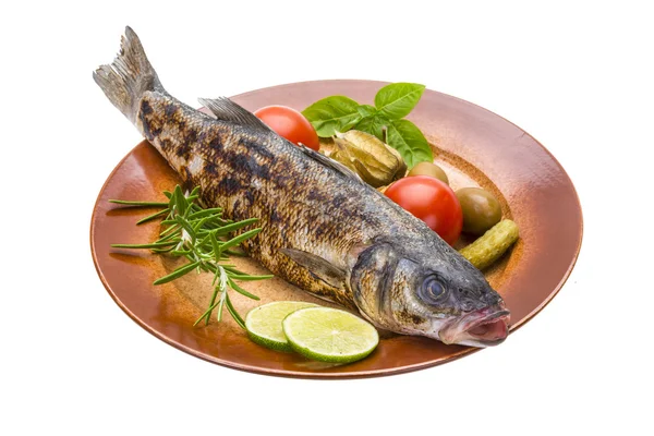 Roasted seabass — Stock Photo, Image