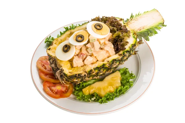 Ananas a kuřecí masíčka salát — Stock fotografie