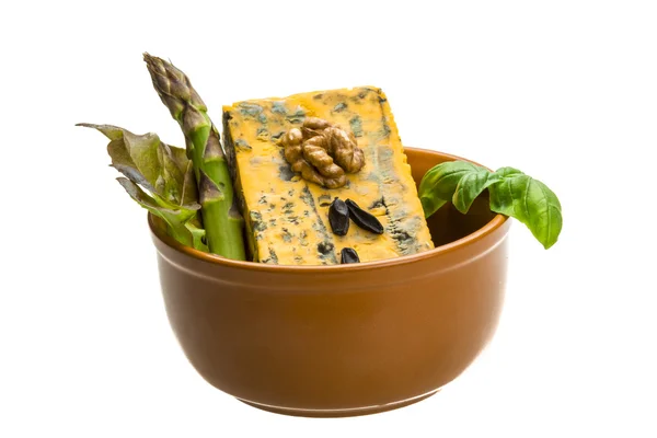 Formaggio d'oro con stampo — Foto Stock