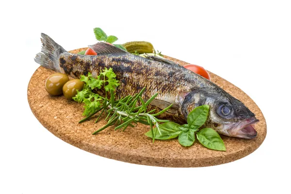 Roasted seabass — Stock Photo, Image