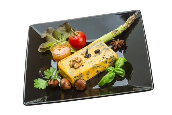 Formaggio d'oro con stampo — Foto Stock