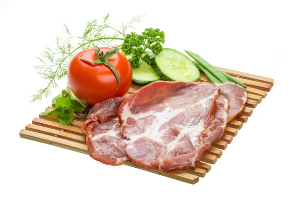 Bacon with vegetables — Stock Photo, Image