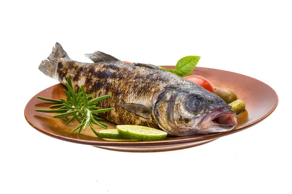 Roasted seabass — Stock Photo, Image