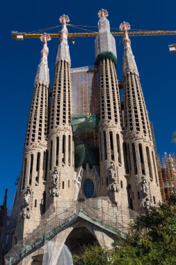 Barcelona İspanya - 28 Ekim: La Sagrada Familia - impressiv
