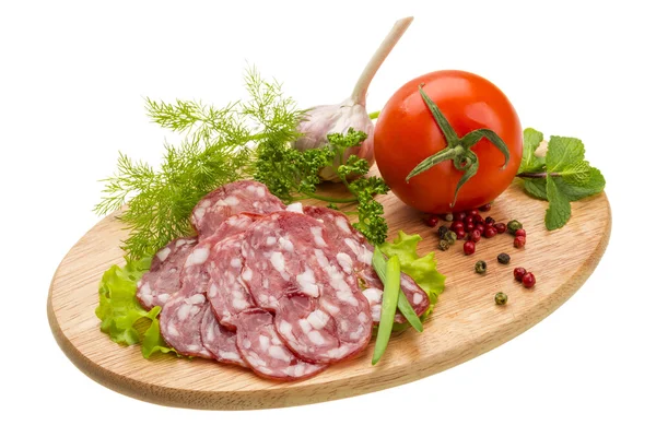 Salame fresco maturo — Foto Stock