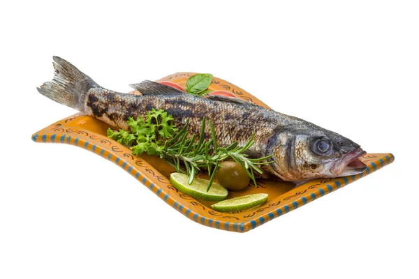 Roasted seabass — Stock Photo, Image