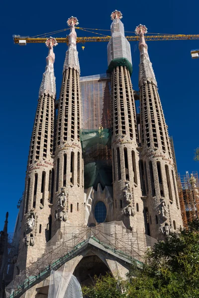 BARCELONA ESPANHA - OUTUBRO 28: La Sagrada Familia - o impressionante — Fotografia de Stock