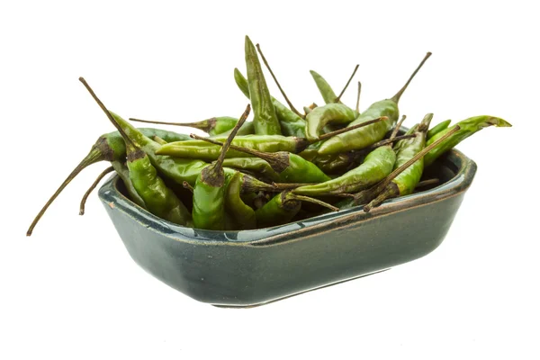 Grön chili peppar — Stockfoto