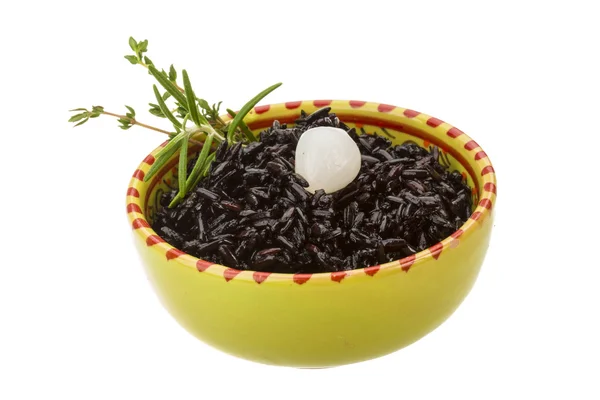 Arroz cozido preto — Fotografia de Stock