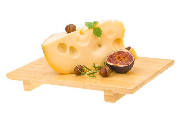 Maasdam cheese with fig