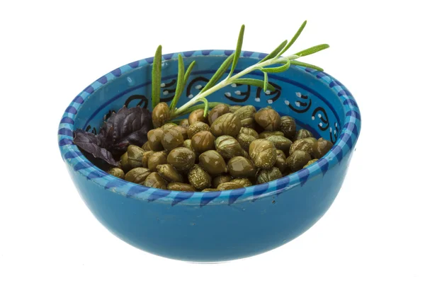 Capers in the bowl — Stock Photo, Image