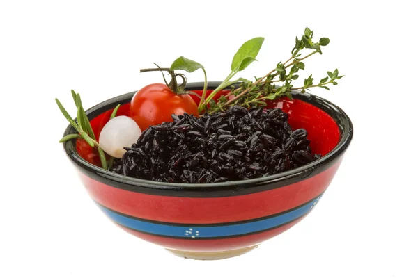 Black boiled rice — Stock Photo, Image