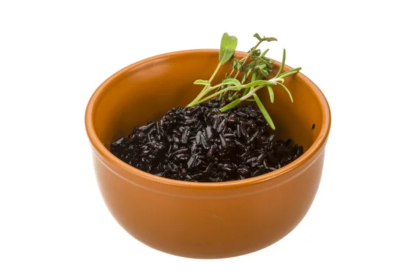 Schwarzer gekochter Reis — Stockfoto