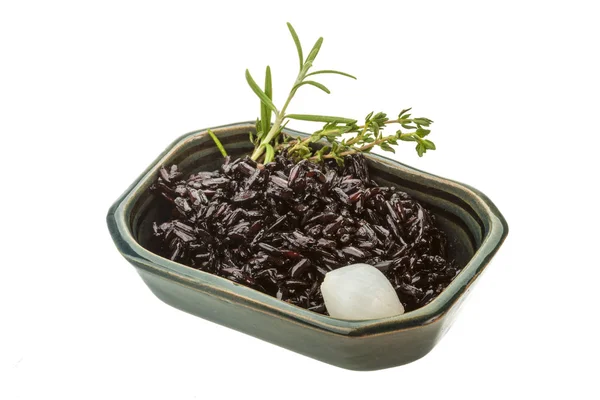 Black boiled rice — Stock Photo, Image