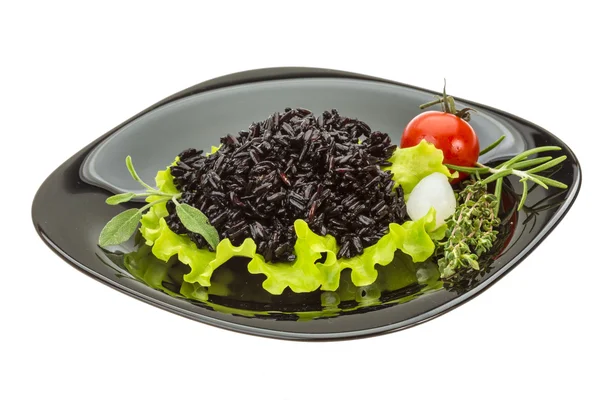 Arroz cocido negro — Foto de Stock