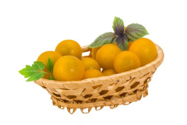 sarı parlak kiraz domates