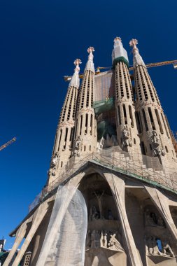 Barcelona İspanya - 28 Ekim: La Sagrada Familia - impressiv