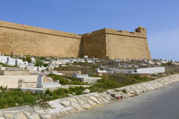 Velha ruína da fortaleza em Mahdia Tunis — Fotografia de Stock