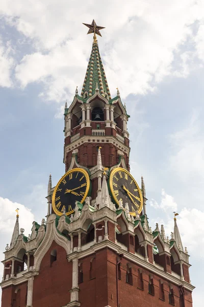 Torre Spasskaya en la Plaza Roja — Foto de Stock