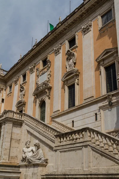 Campidoglio 广场，广场 del campidoglio，在罗马，意大利 — 图库照片