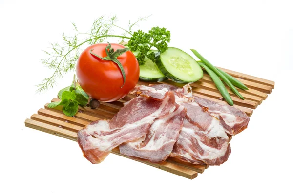 Bacon dengan sayuran — Stok Foto