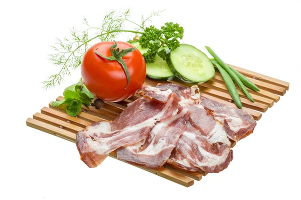 Bacon con verdure — Foto Stock