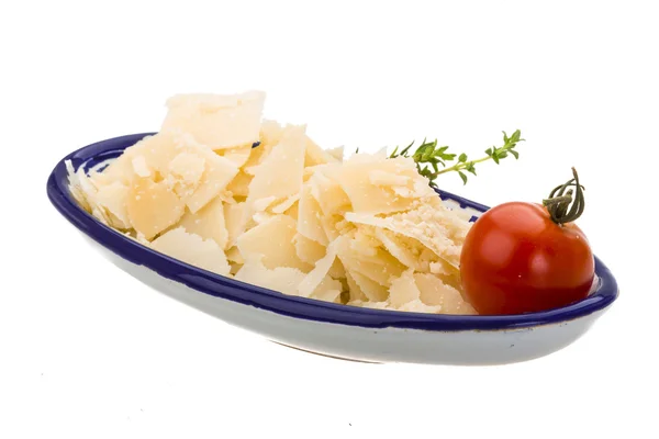 Parmesan ost isolerade vit — Stockfoto