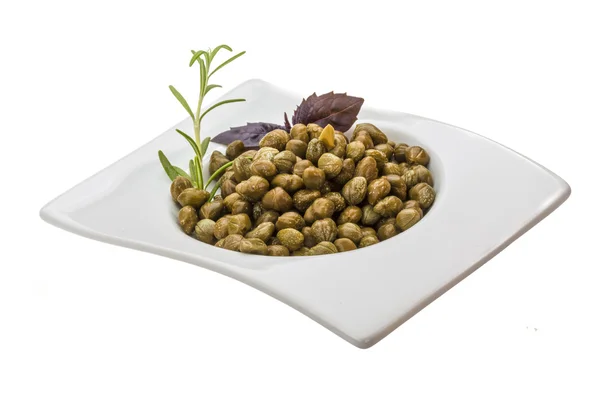 Capers in the bowl — Stock Photo, Image