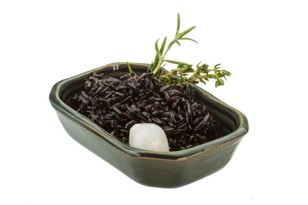 Zwarte gekookte rijst — Stockfoto