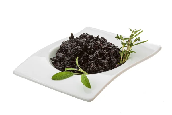 Black boiled rice — Stock Photo, Image