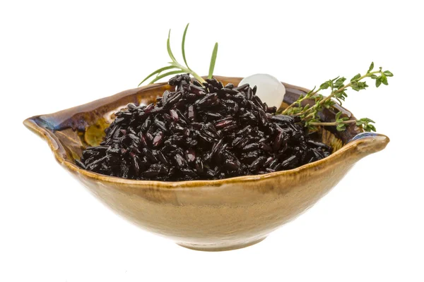 Black boiled rice — Stock Photo, Image