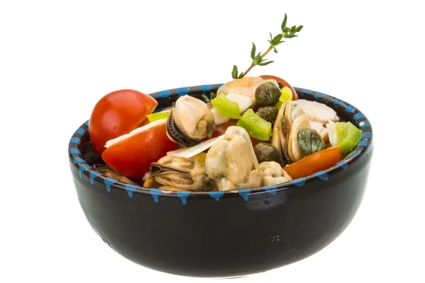 Mussells salad — Stock Photo, Image