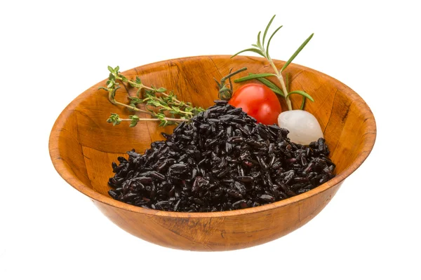 Černé vařená rýže — Stock fotografie