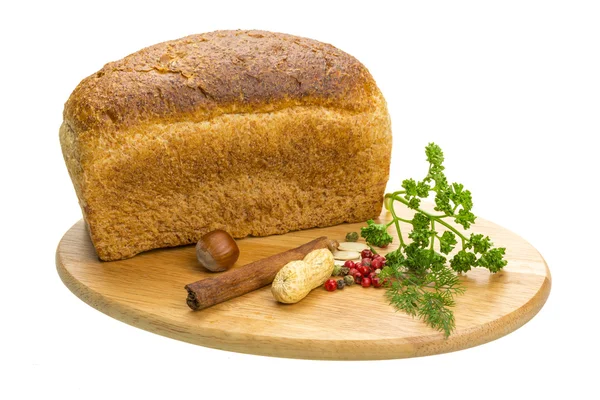 Bread with parsley and nuts — Stock Photo, Image