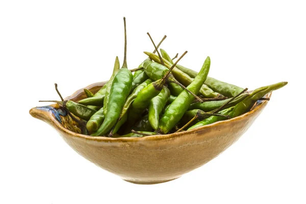 Grön chili peppar — Stockfoto