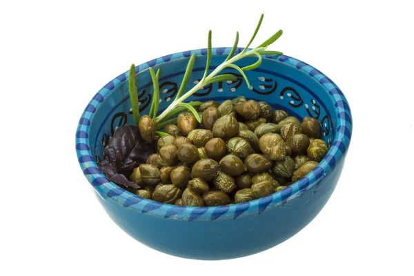 Capers in the bowl — Stock Photo, Image